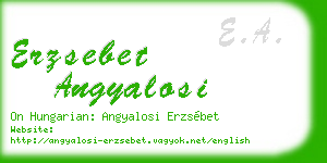 erzsebet angyalosi business card